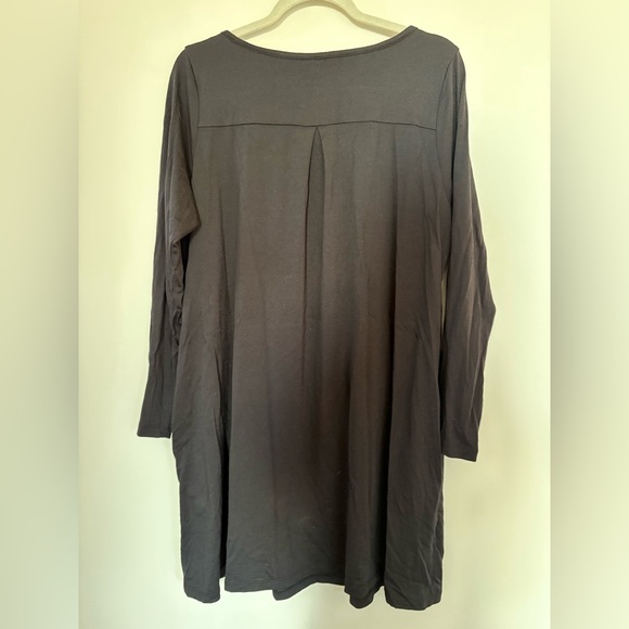 Wool& wool and rowena swing dress merino wool black size XL - Picture 5 of 7